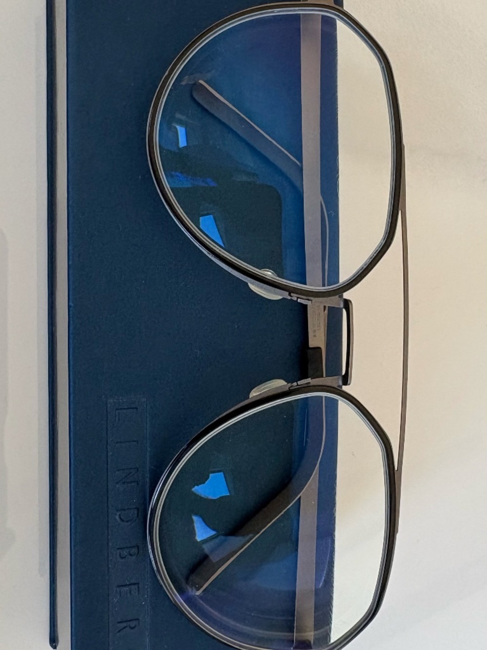 Authentic LINDBERG Titanium Eyeglass Frame Black/Charcoal — Frame Only